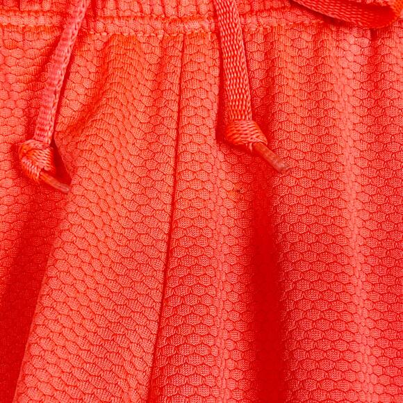Reebok Womens XSmall XS Mesh Textured Workout Shorts Coral Orange Athletic - Picture 4 of 7